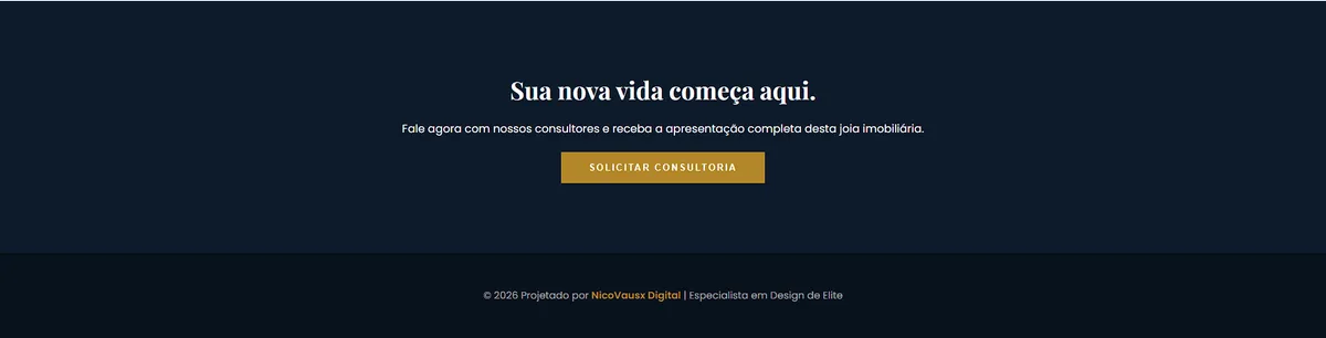 Print da seção de contato Residencial Oásis
