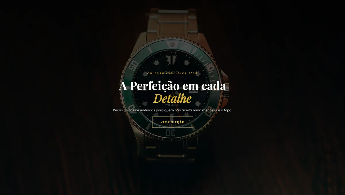 Print da landing page Aurum & Co — topo